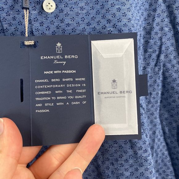 Emanuel Berg Bellagio Printed Jersey Dress Shirt - Picture 9 of 11